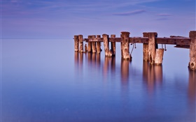 Blue lake, dock, Ontario, Canada