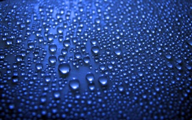 Blue water drops HD wallpaper