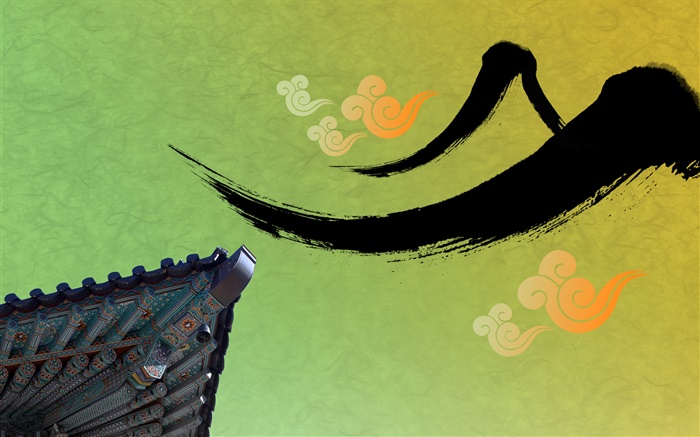Chinese ink art, sky clouds Wallpapers Pictures Photos Images