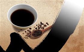 Chinese ink art, tea HD wallpaper