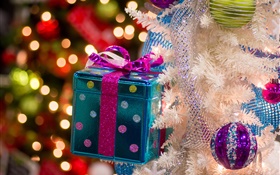 Christmas gift, lights HD wallpaper