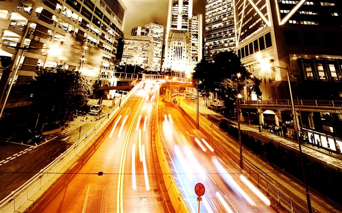 City road, night, ambilight Wallpapers Pictures Photos Images