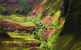 Cliffs, Kauai, Hawaii HD wallpaper