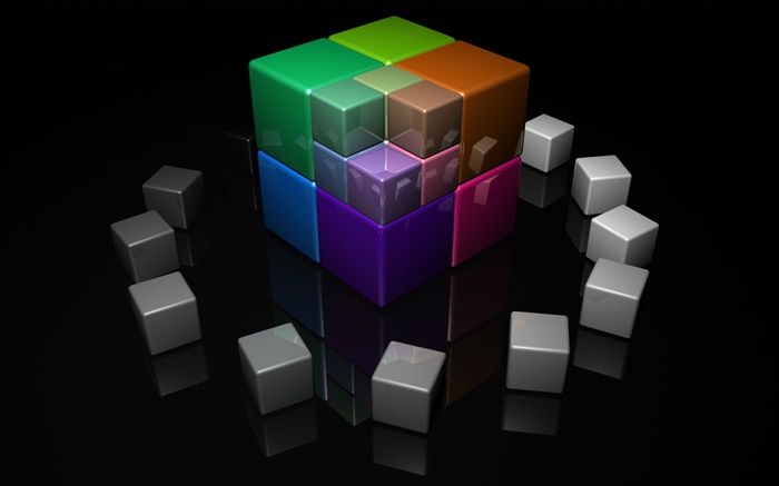 Colorful 3D cube Wallpapers Pictures Photos Images