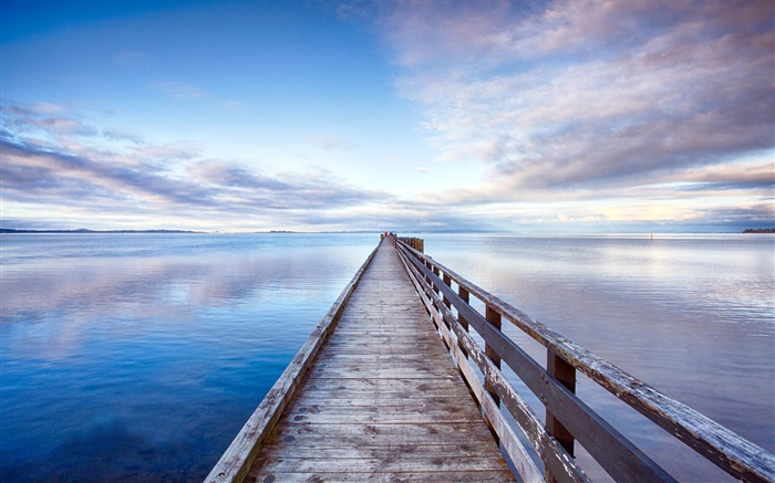 Cornwallis Wharf, Manukau Harbour, sea, New Zealand Wallpapers Pictures Photos Images