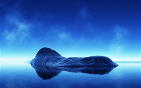 Dream island, blue style HD wallpaper