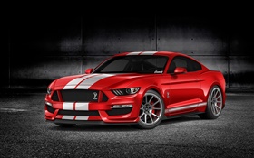 Ford Mustang GT350 red car HD wallpaper