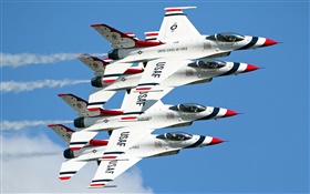 Four fighters flight