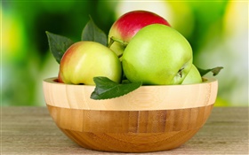 Fresh fruit, green and red apples HD wallpaper