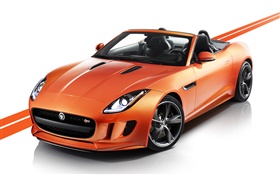 Jaguar F-type orange car