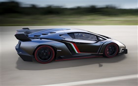 Lamborghini Veneno blue supercar speed