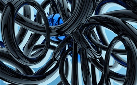 Many 3D circles HD wallpaper