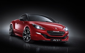 Peugeot RCZ R red car front view HD wallpaper