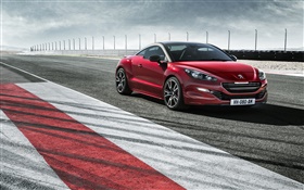 Peugeot RCZ R red car side view