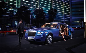 Rolls-Royce Motor Cars, girl get off HD wallpaper