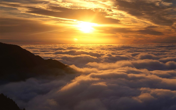 Sky, clouds, sunset Wallpapers Pictures Photos Images