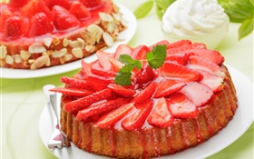 Strawberry slices cake HD wallpaper