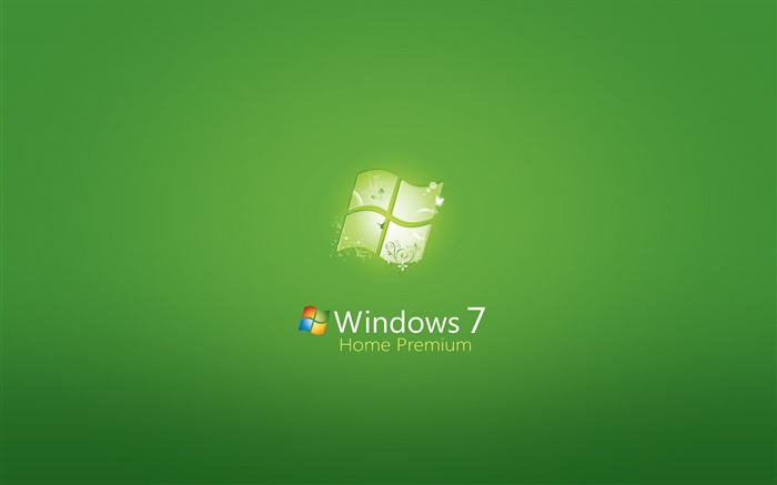 Windows 7 Home Premium, green background Wallpapers Pictures Photos Images