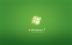 Windows 7 Home Premium, green background HD wallpaper