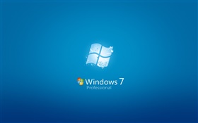 Windows 7 Professional, blue background