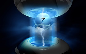Windows 7, high-tech, lightning HD wallpaper