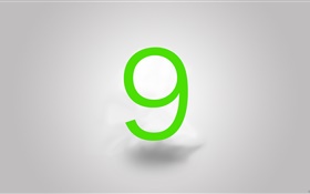 Windows 9 logo, gray background HD wallpaper