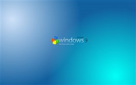 Windows 9 system, blue background HD wallpaper