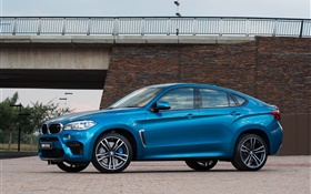 2015 BMW X6M ZA-spec F16 blue SUV car HD wallpaper