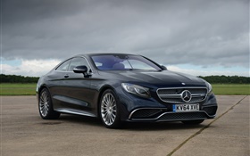 2015 Mercedes-Benz AMG S-Class Coupe C217 black car