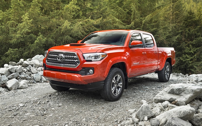 2015 Toyota Tacoma red car Wallpapers Pictures Photos Images
