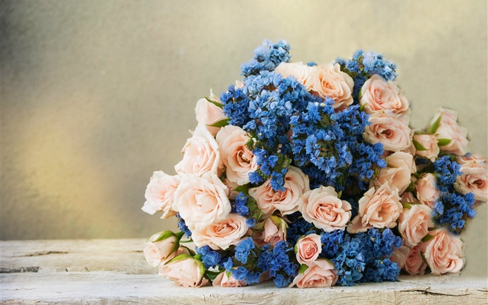 Bouquet flowers, pink roses Wallpapers Pictures Photos Images