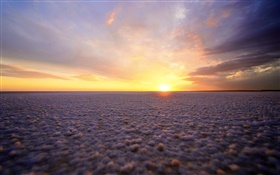 Dead sea, sunset, salt beach HD wallpaper