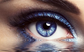 Eyes and water, creative design HD wallpaper