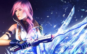 Final Fantasy XIII, sword, girl HD wallpaper