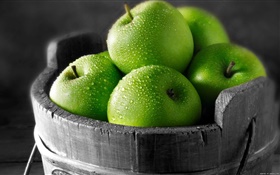 Green apples HD wallpaper