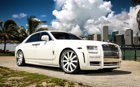 Rolls-Royce white ghost limited car HD wallpaper
