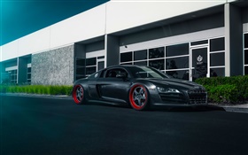 Audi R8 black supercar HD wallpaper