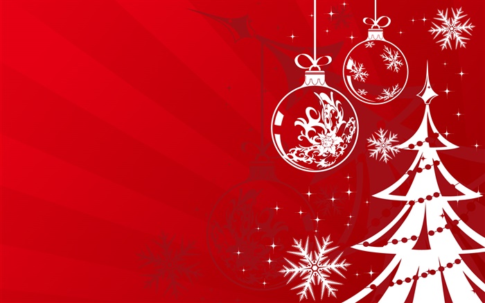 Christmas tree, stars, balls, vector pictures Wallpapers Pictures Photos Images