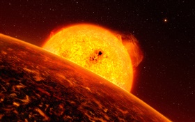 Exoplanet, planet, star HD wallpaper