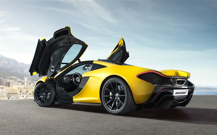 McLaren P1 supercar, doors opened Wallpapers Pictures Photos Images