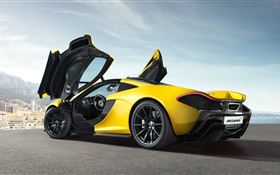 McLaren P1 supercar, doors opened HD wallpaper