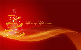 Merry Christmas, abstract pictures, red style HD wallpaper