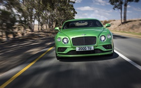 2015 Bentley Continental GT supercar speed, green HD wallpaper