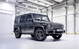 2015 Mercedes-Benz G500 W463 black pickup HD wallpaper