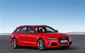 Audi RS 6 red color car HD wallpaper