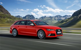 Audi RS 6 red supercar speed HD wallpaper