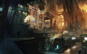 Creative design, future city HD wallpaper