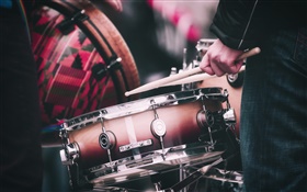 Drums, drumsticks, music HD wallpaper