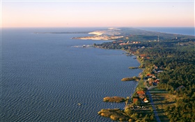 Lithuania, Nida, sea, coast, house, road