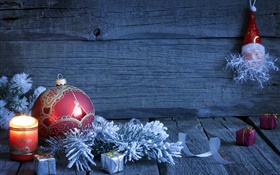 Merry Christmas, decoration, gifts, candles, balls HD wallpaper